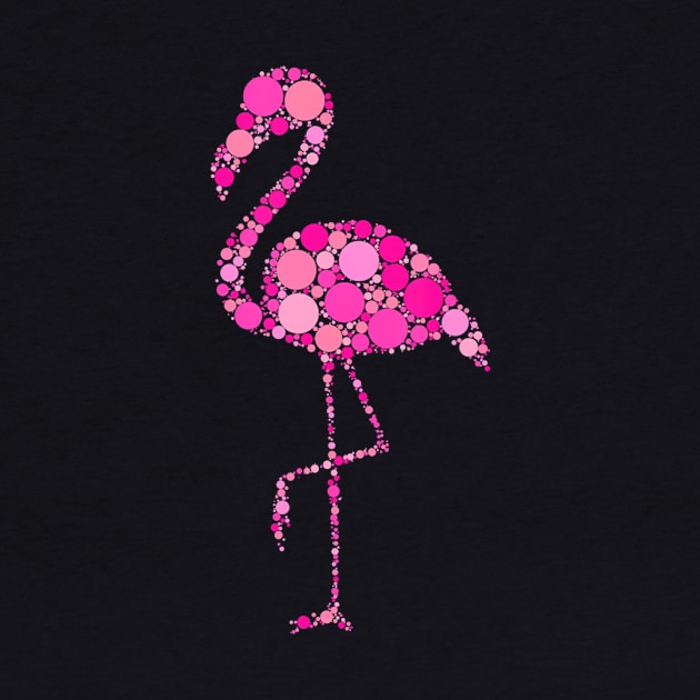 Pink Polka Dot Flamingo International Dot Day by mccloysitarh